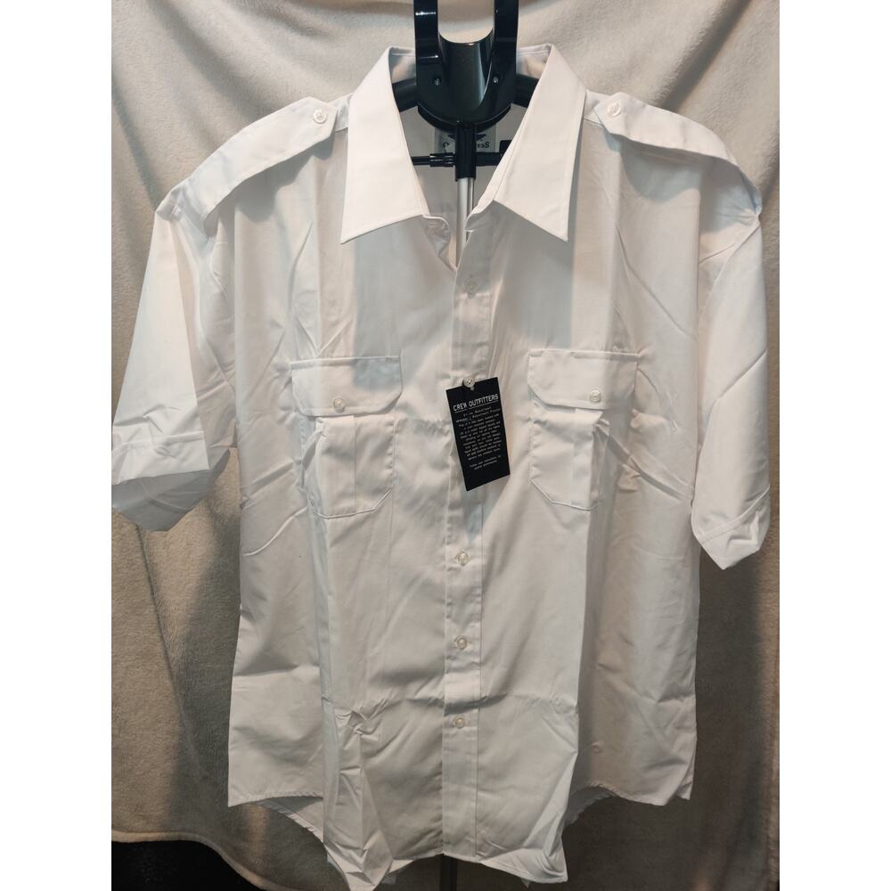 Vintage Crew Outfitters Shirt Men's Size 19.5 Button Up Short Sleeve NWT